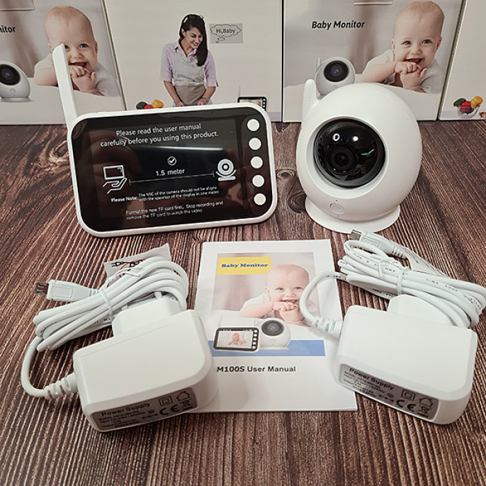 Беспроводная видеоняня Baby Monitor ABM100 с ночным видением (дисплей 4.3")