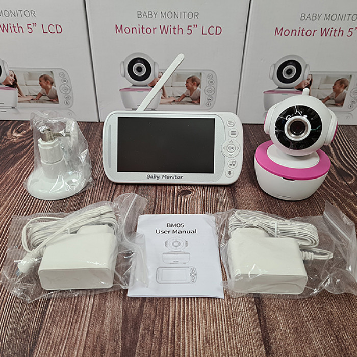 Беспроводная видеоняня Baby Monitor BM-05 с ночным видением (дисплей 5")