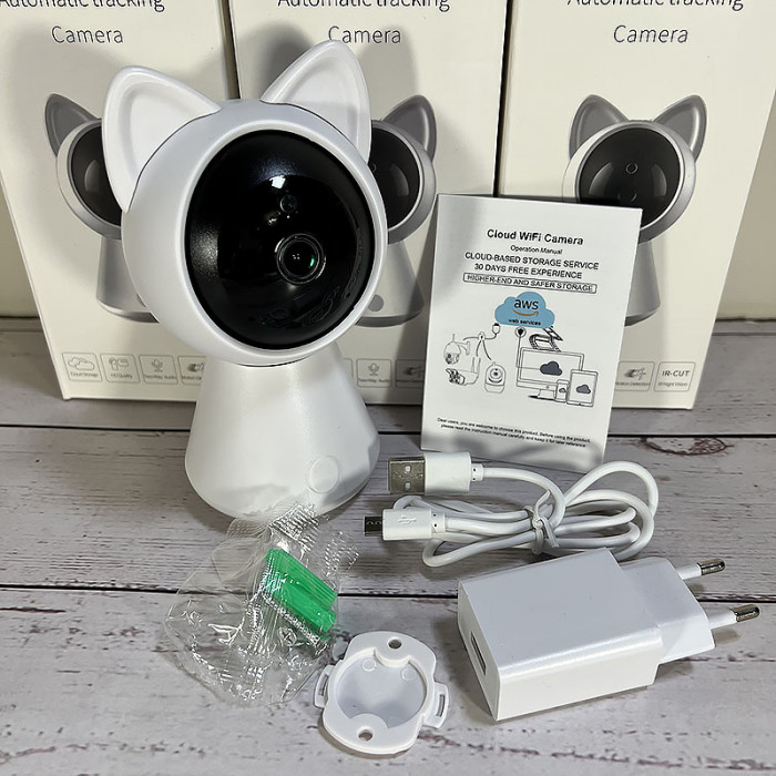 Поворотная беспроводная Wi-Fi FullHD видеоняня Kitty YCC365 plus