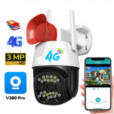 Уличная поворотная 4G GSM LTE камера Verto 3mp